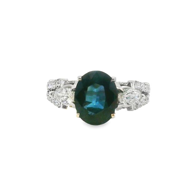 Oval Sapphire and Natural Diamond Ring Van Adams Jewelers Snellville, GA