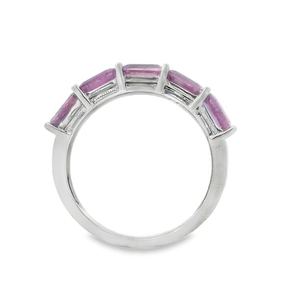 Pink Sapphire and Diamond Band Image 3 Van Adams Jewelers Snellville, GA