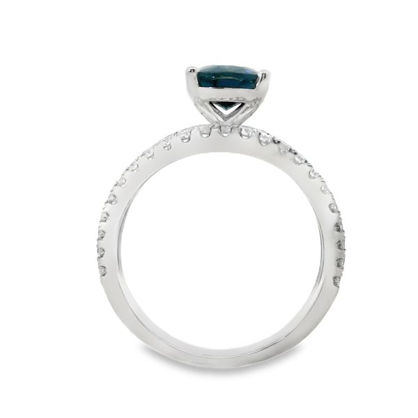 1.80CT BLUE OVAL SPINEL 0.87TWT DIAMONDS RING Image 4 Van Adams Jewelers Snellville, GA