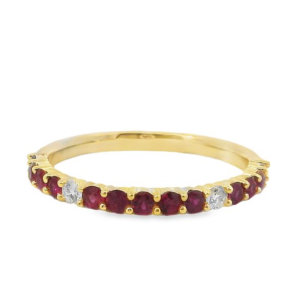 Stackable Ruby and Diamond Band Van Adams Jewelers Snellville, GA