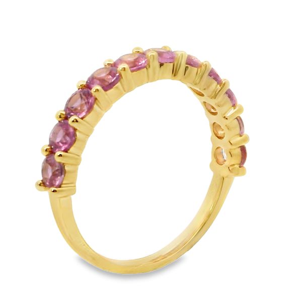 1 1/2 CT Natural Pink Sapphire Band Image 2 Van Adams Jewelers Snellville, GA