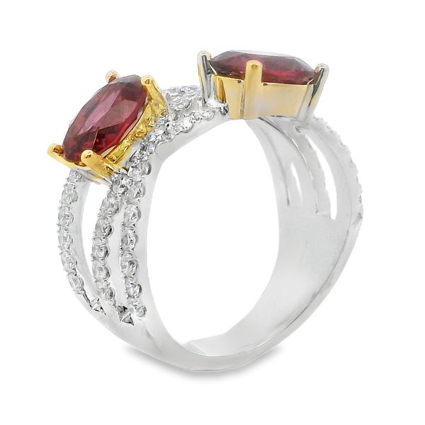 Two Stone Pink Sapphire Fashion Ring Image 2 Van Adams Jewelers Snellville, GA