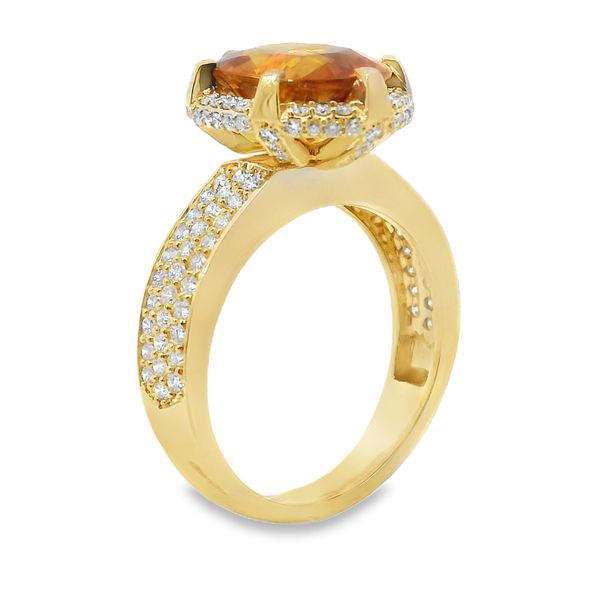 Orange Sapphire and Diamond Ring Image 2 Van Adams Jewelers Snellville, GA