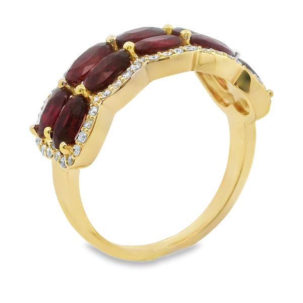 Double Row Ruby Ring Image 2 Van Adams Jewelers Snellville, GA