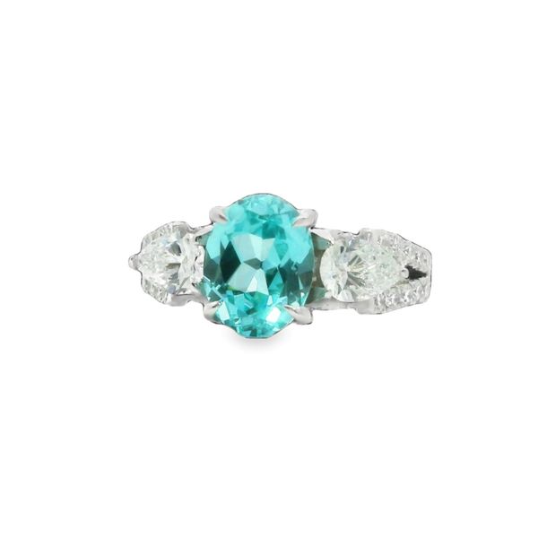 Lab Grown Pariba and Diamond Ring Van Adams Jewelers Snellville, GA