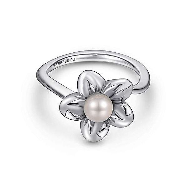 925 Sterling Silver Pearl Flower Ring Van Adams Jewelers Snellville, GA