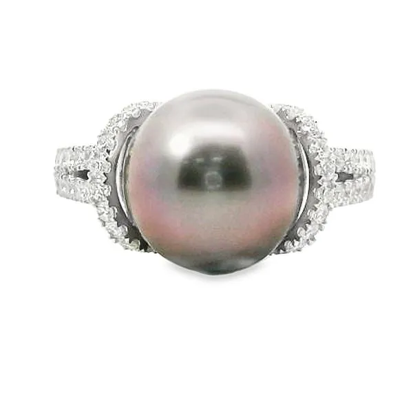BLACK TAHITIAN PEARL AND DIAMONDS RING Van Adams Jewelers Snellville, GA