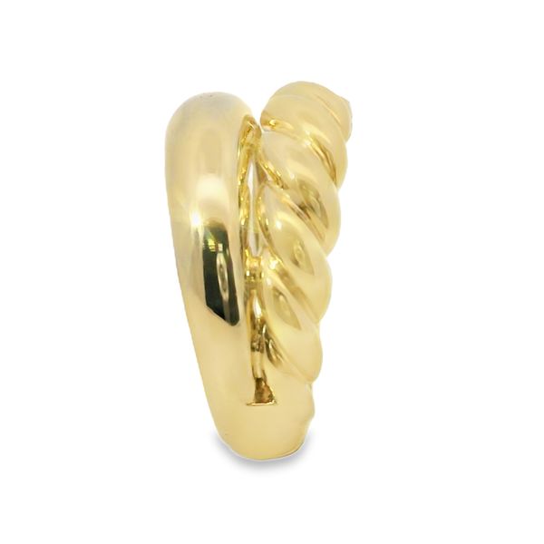 14K Yellow Gold Double Row Shrimp Fashion Ring Image 4 Van Adams Jewelers Snellville, GA