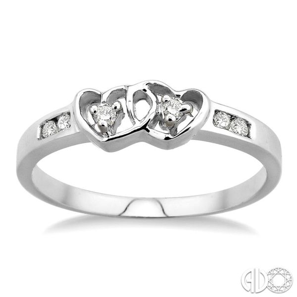 Silver 2stone Twin Heart Shape Diamond Ring Van Adams Jewelers Snellville, GA