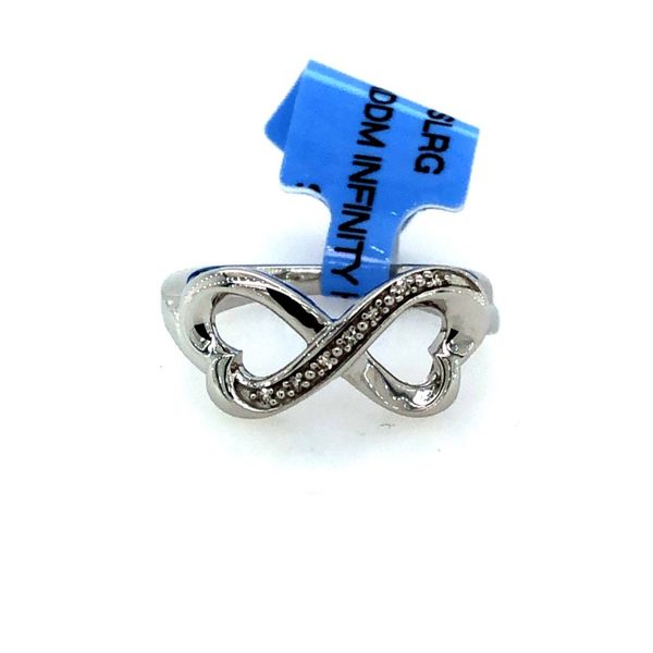 Silver Infinity Heart Shape Diamond Ring Van Adams Jewelers Snellville, GA