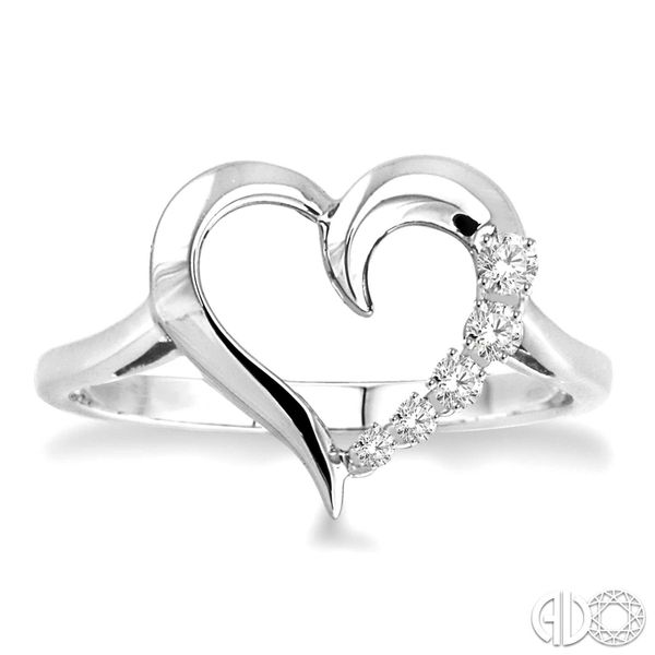 Silver and Diamond Heart Ring Van Adams Jewelers Snellville, GA