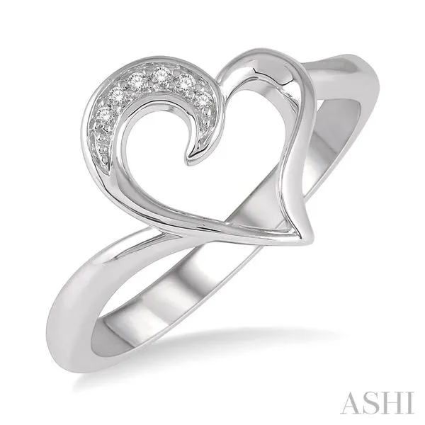 Sterling Silver Diamond Heart Ring Van Adams Jewelers Snellville, GA