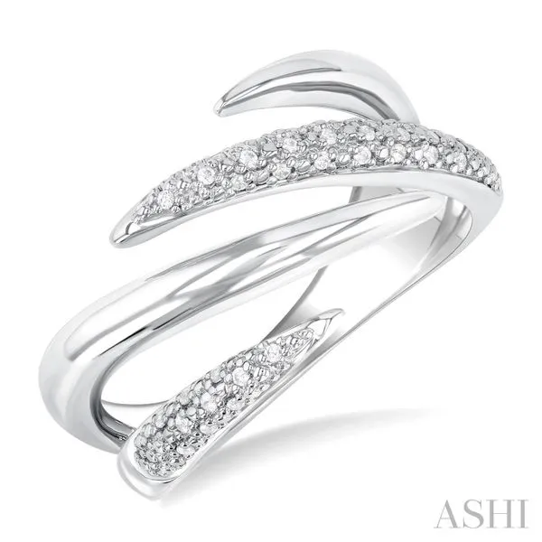 silver spiral bold diamond fashion band Image 2 Van Adams Jewelers Snellville, GA