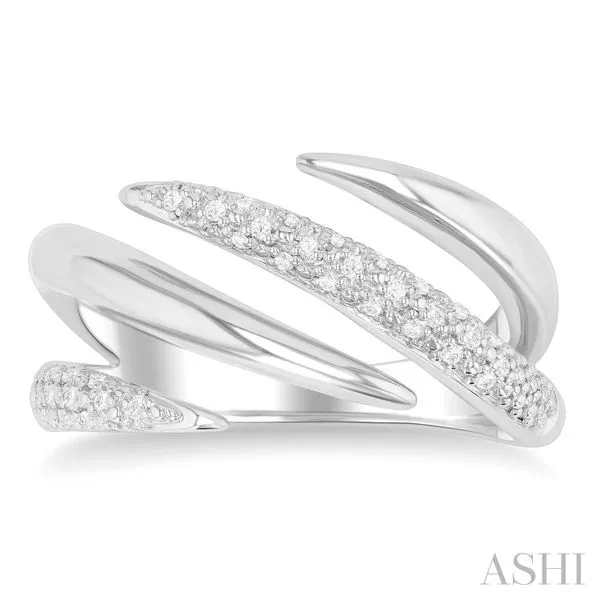 silver spiral bold diamond fashion band Van Adams Jewelers Snellville, GA