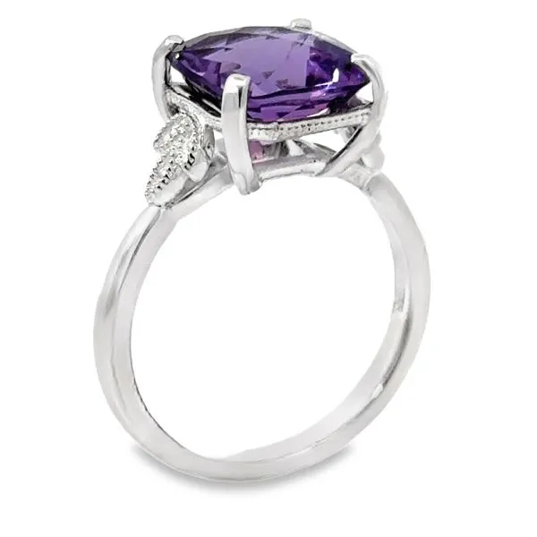Silver Amethyst Ring Image 2 Van Adams Jewelers Snellville, GA
