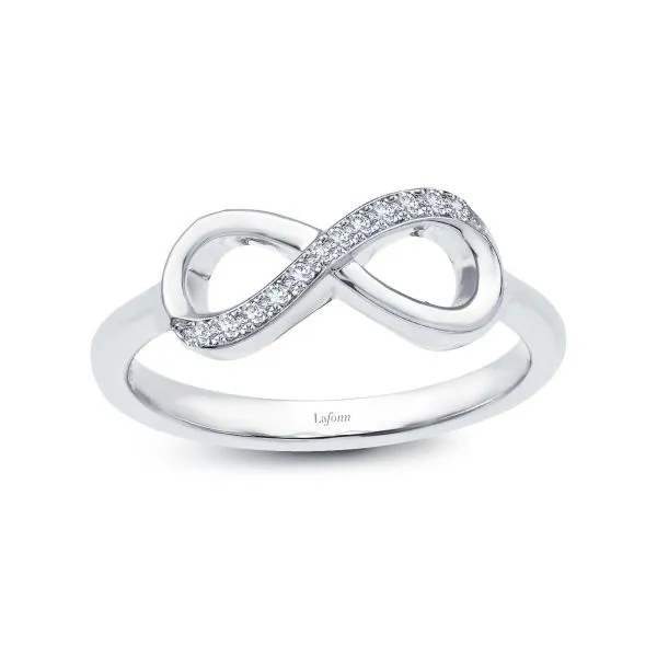 Lafonn Sterling Silver Infinity Ring with Simulated Diamonds Van Adams Jewelers Snellville, GA