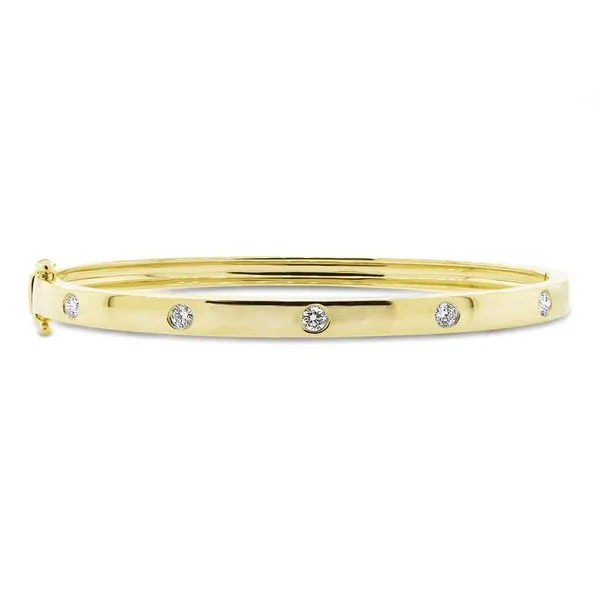 Shy Creation 14K Yellow Gold Diamond Bangle Van Adams Jewelers Snellville, GA