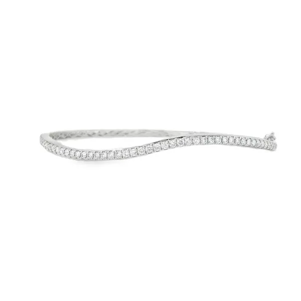 Diamond Wave Bangle Image 2 Van Adams Jewelers Snellville, GA