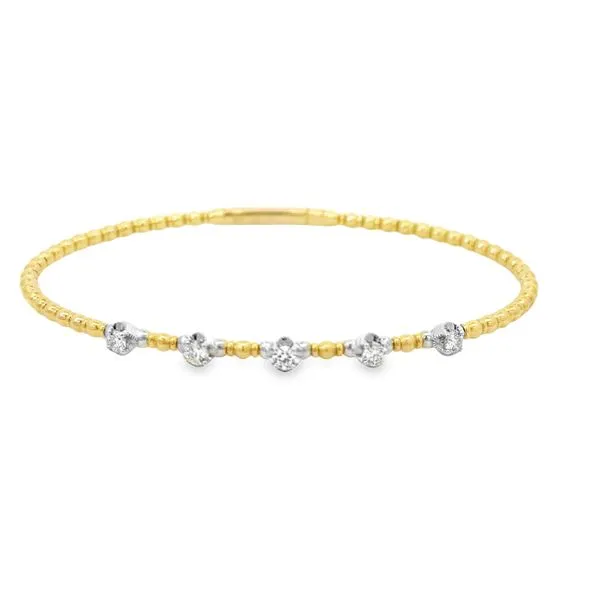 Yellow 14 Karat Diamond Bangle Van Adams Jewelers Snellville, GA