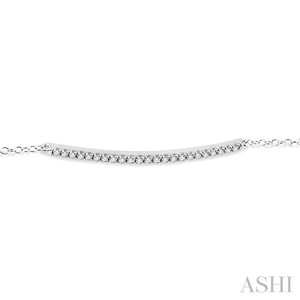 Bar diamond chain bracelet Image 3 Van Adams Jewelers Snellville, GA