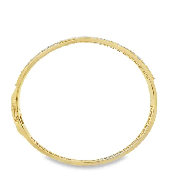14KT YELLOW GOLD DIAMOND BANGLE Image 2 Van Adams Jewelers Snellville, GA
