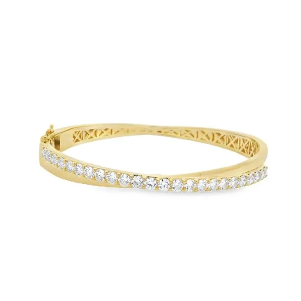 14KT YELLOW GOLD DIAMOND BANGLE Van Adams Jewelers Snellville, GA