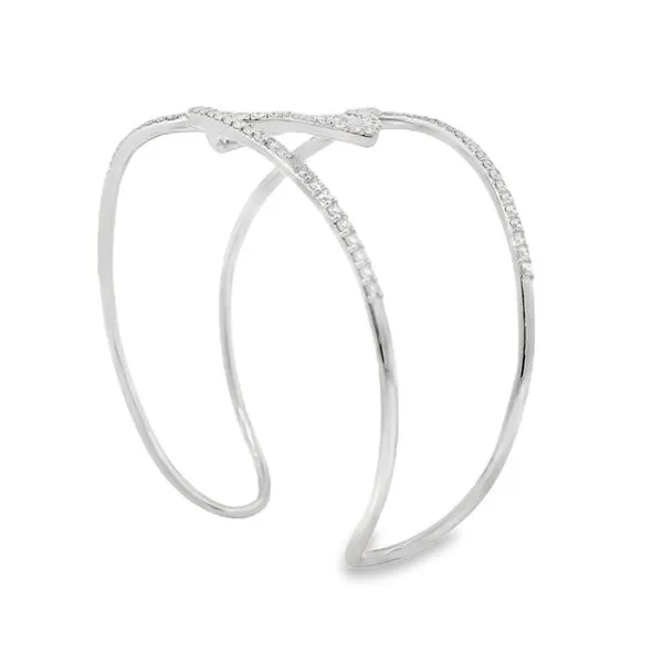 WHITE 14 KARAT DIAMOND BANGLE Image 2 Van Adams Jewelers Snellville, GA
