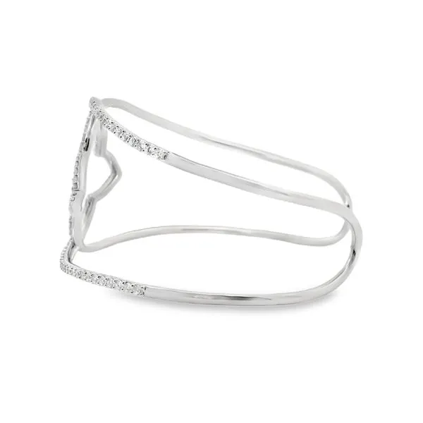 WHITE 14 KARAT DIAMOND BANGLE Image 3 Van Adams Jewelers Snellville, GA