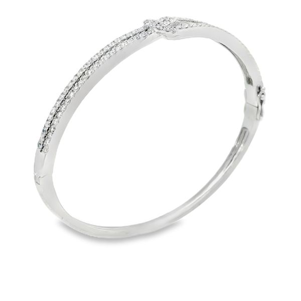 Diamond Buckle Bangle Bracelet Image 2 Van Adams Jewelers Snellville, GA
