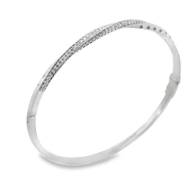 Twisted Diamond Bangle Bracelet Image 2 Van Adams Jewelers Snellville, GA