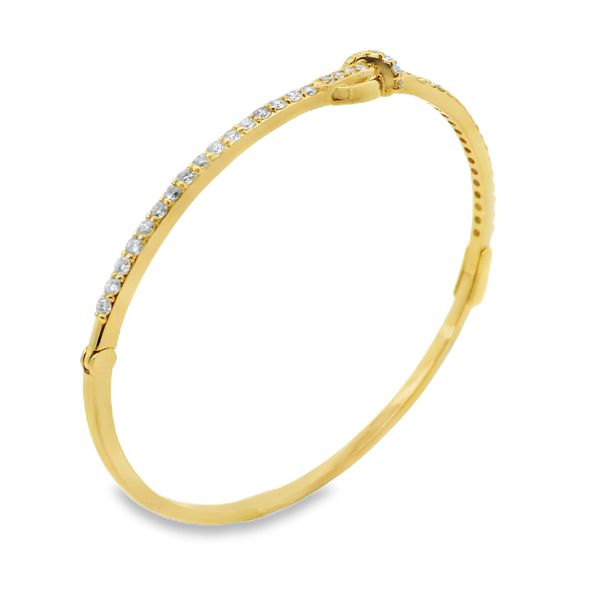 Diamond Bangle with Knot Image 2 Van Adams Jewelers Snellville, GA
