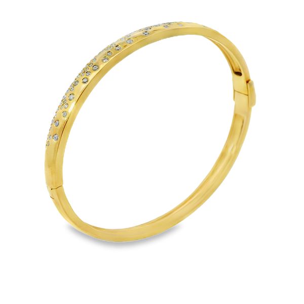 Scattered Diamond Bangle Bracelet Image 2 Van Adams Jewelers Snellville, GA