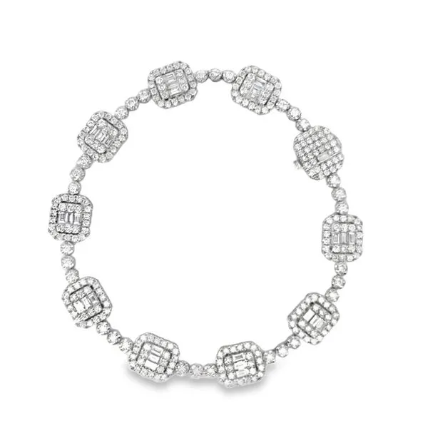Baguette and Round Diamond Bracelet Van Adams Jewelers Snellville, GA