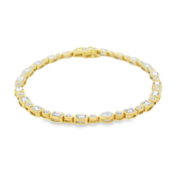 YELLOW GOLD DIAMOND TENNIS BRACELET Van Adams Jewelers Snellville, GA