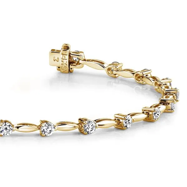14K Yellow Gold Diamond Bracelet Van Adams Jewelers Snellville, GA