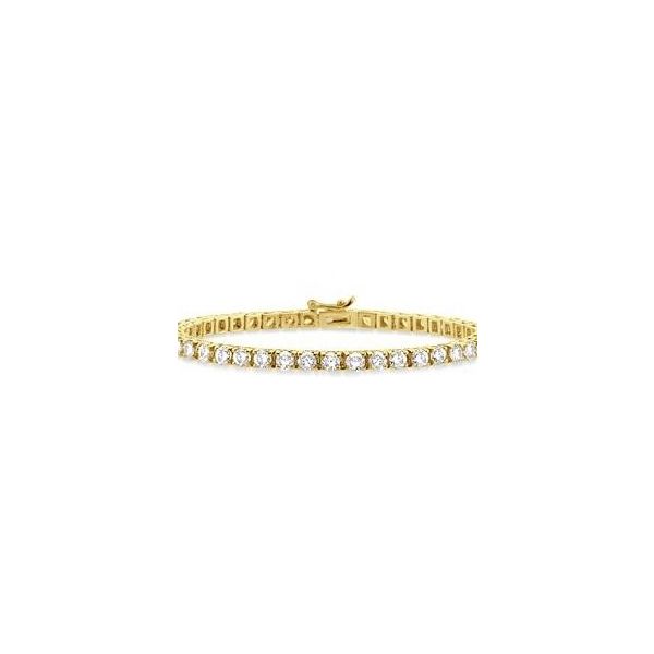 2 1/4 CT Natural Diamond Tennis Bracelet in 14K Yellow Gold Van Adams Jewelers Snellville, GA