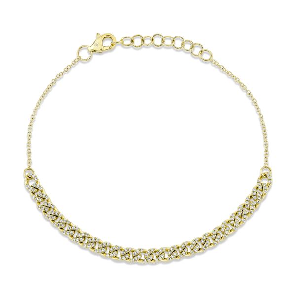 14K Yellow Gold 0.36 CTW Natural Diamond Link Bracelet Van Adams Jewelers Snellville, GA