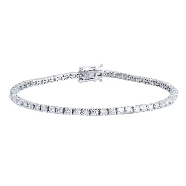 Lab Grown Diamond Tennis Bracelet in 14K White Gold Van Adams Jewelers Snellville, GA