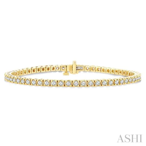 3 CT 14K Yellow Gold Lab Grown Diamond Bracelet Van Adams Jewelers Snellville, GA