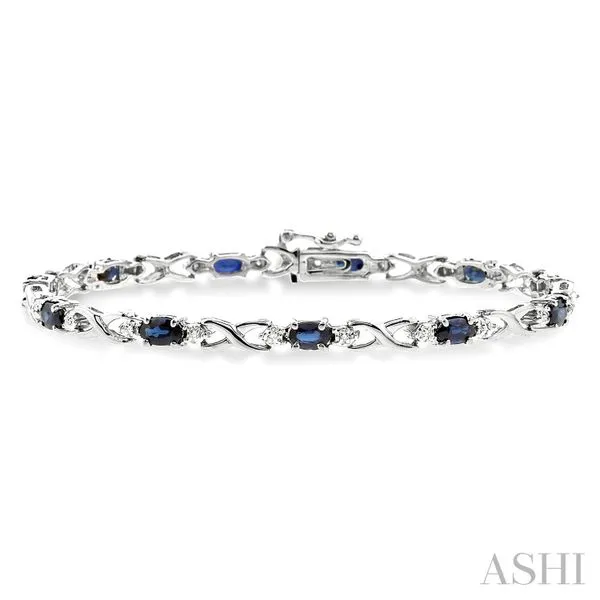 Oval Shape Gemstone & Diamond Bracelet Van Adams Jewelers Snellville, GA