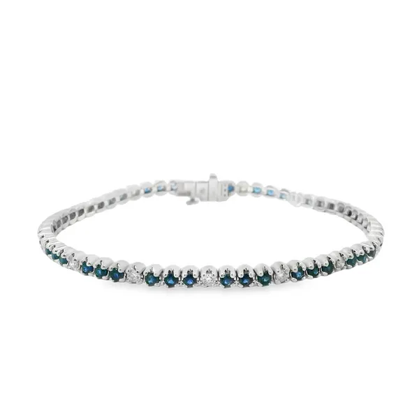 DIAMOND AND SAPPHIRE TENNIS BRACELET Van Adams Jewelers Snellville, GA