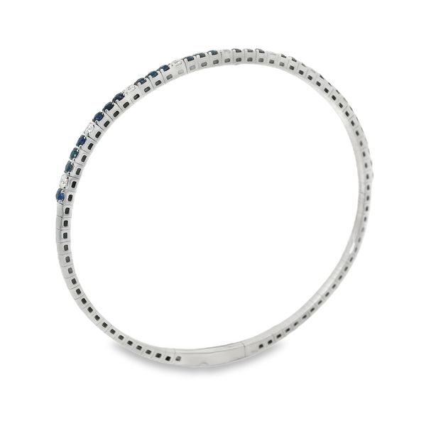 Sapphire and Diamond Flex Bangle Bracelet Image 2 Van Adams Jewelers Snellville, GA