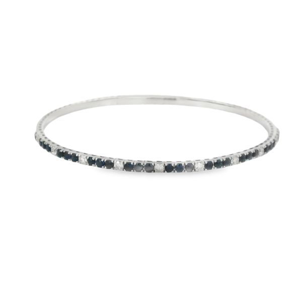 Sapphire and Diamond Flex Bangle Bracelet Van Adams Jewelers Snellville, GA
