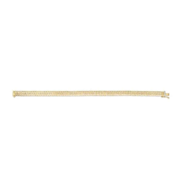 Diamond Cut Flexable Bangle Bracelet Image 2 Van Adams Jewelers Snellville, GA