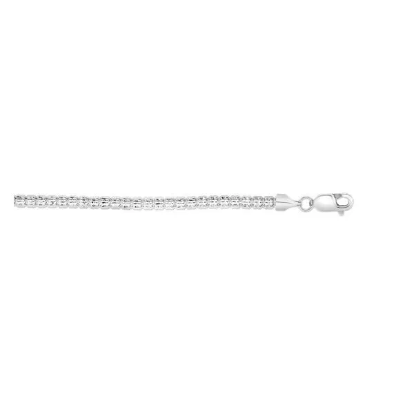 14K White Gold  3.14mm Fancy Ice Bracelet similar item image