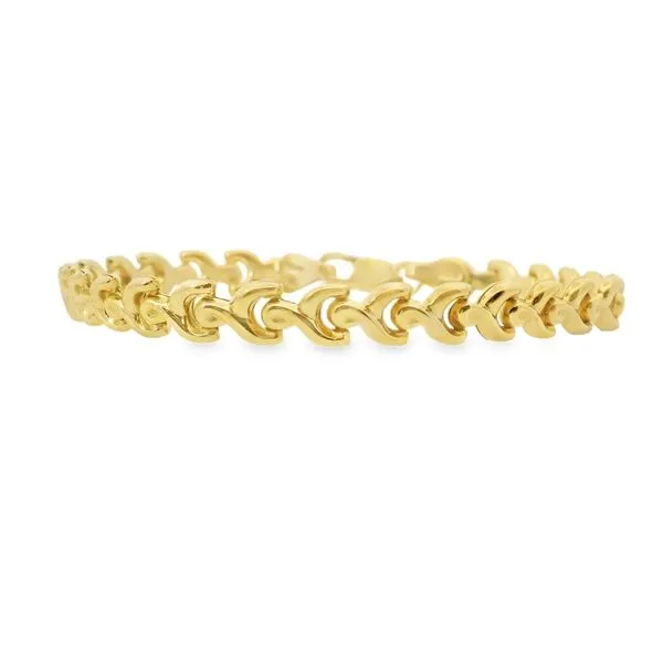 18K Yellow Gold Fancy Link Bracelet Van Adams Jewelers Snellville, GA