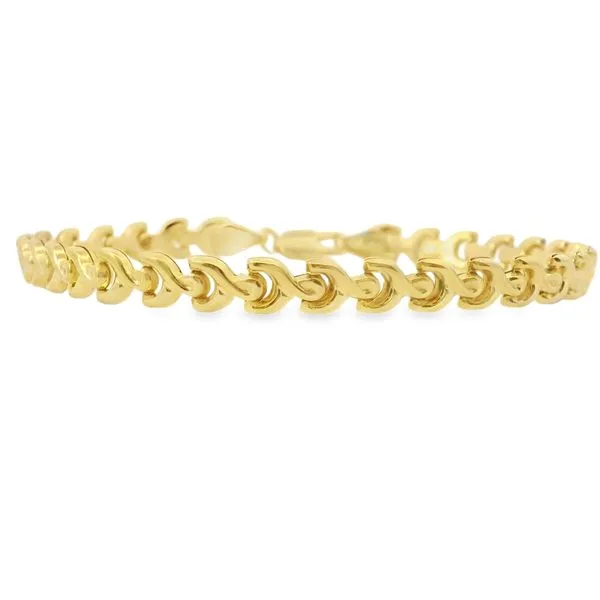 18K Yellow Gold Fancy Link Bracelet Van Adams Jewelers Snellville, GA