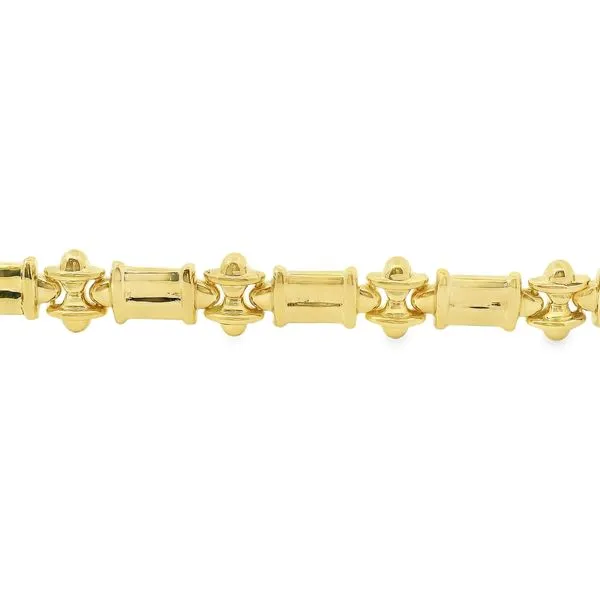 14K Gold Bar Link Bracelet Image 2 Van Adams Jewelers Snellville, GA
