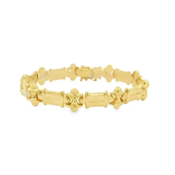14K Gold Bar Link Bracelet Van Adams Jewelers Snellville, GA