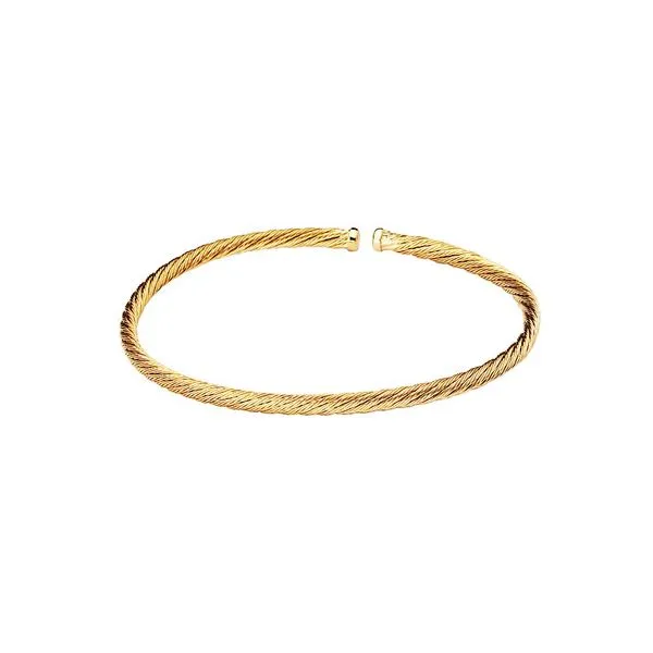 KIM & Co. Gold Plated Sterling Silver Italian Cuff Bracelet Van Adams Jewelers Snellville, GA